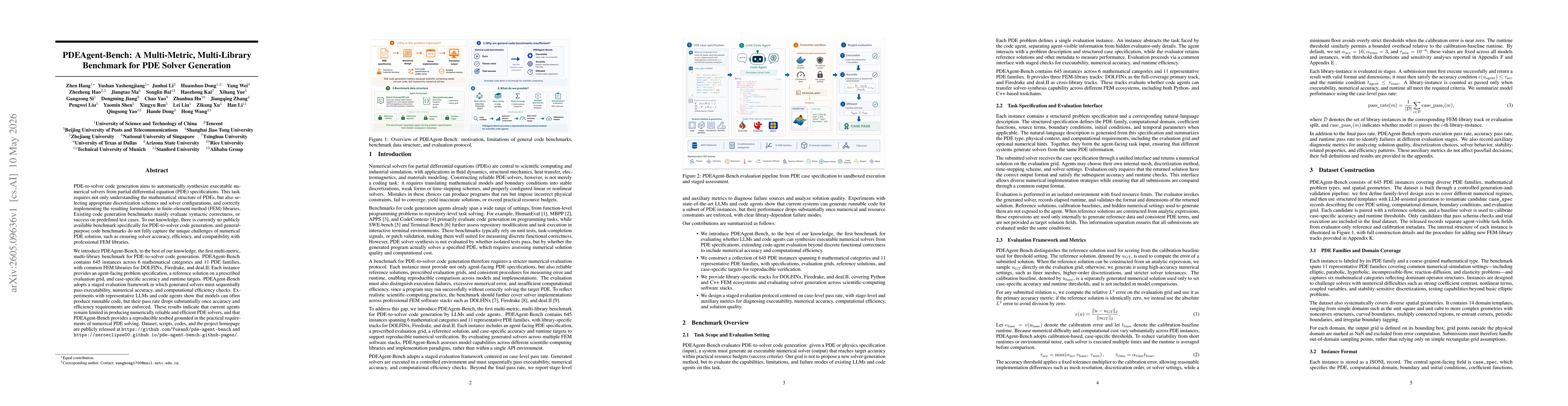 Thumbnail for PDEAgent-Bench: A Multi-Metric, Multi-Library Benchmark for PDE Solver Generation