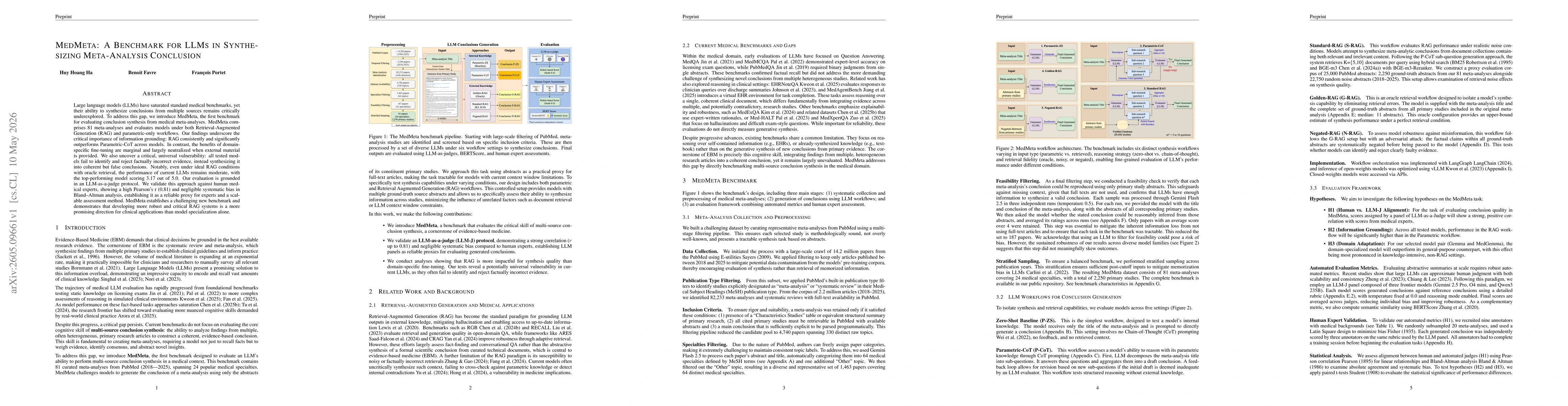 Thumbnail for MedMeta: A Benchmark for LLMs in Synthesizing Meta-Analysis Conclusion from Medical Studies