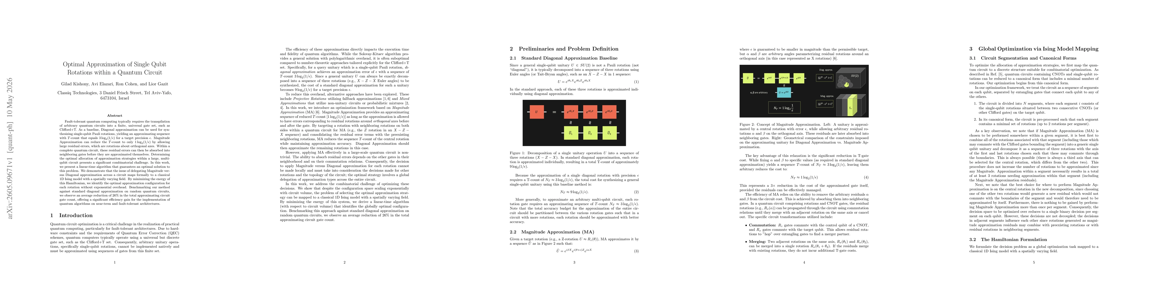 Thumbnail for Optimal Approximation of Single Qubit Rotations within a Quantum Circuit