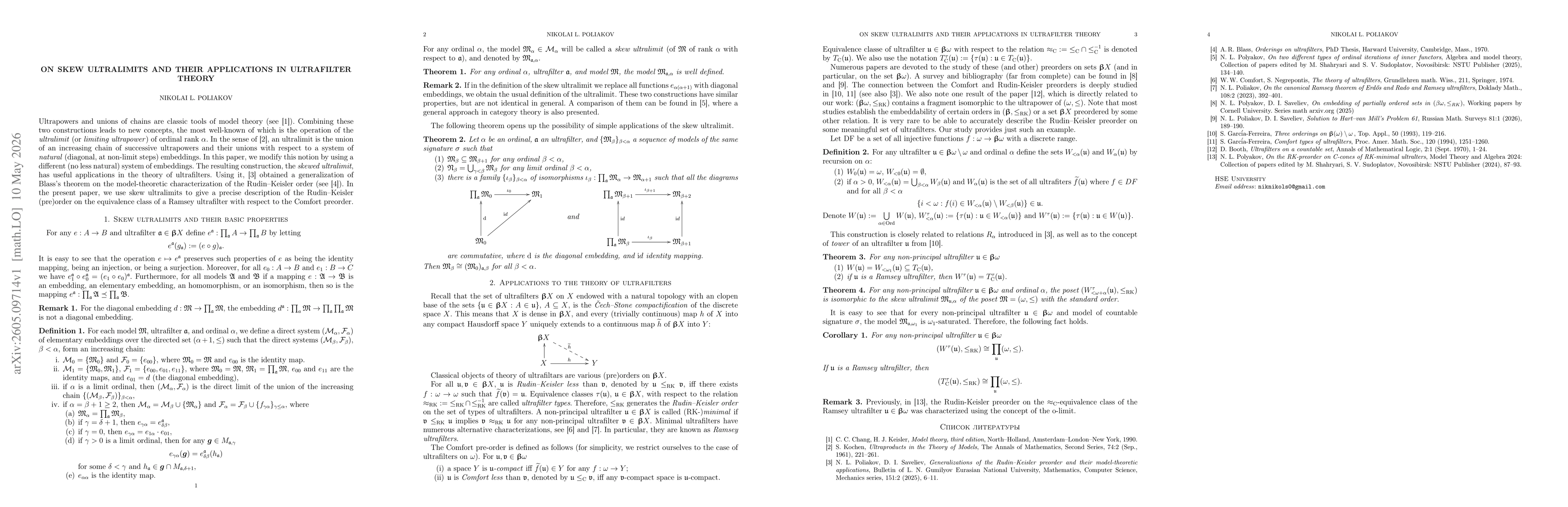 Thumbnail for On skew ultralimits and their applications in ultrafilter theory