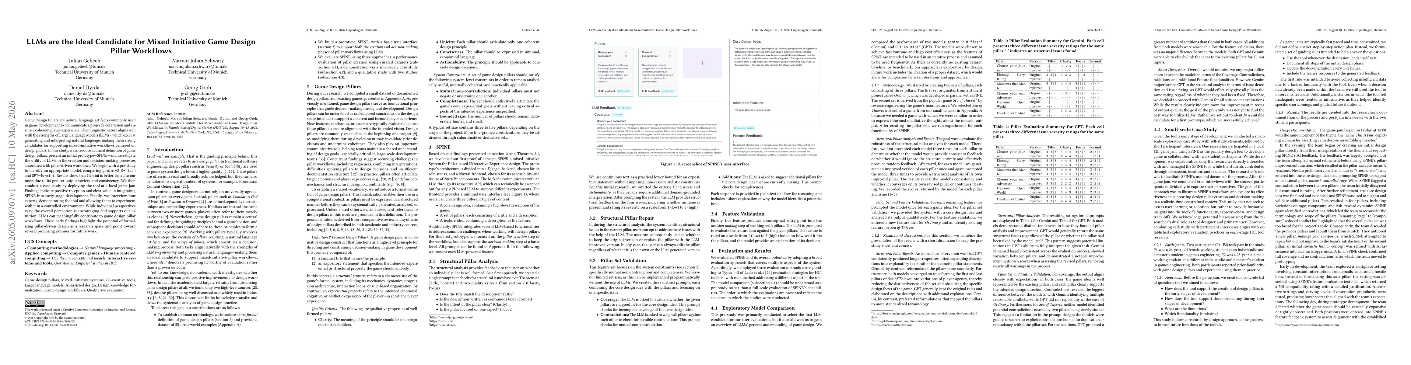 Thumbnail for LLMs are the Ideal Candidate for Mixed-Initiative Game Design Pillar Workflows