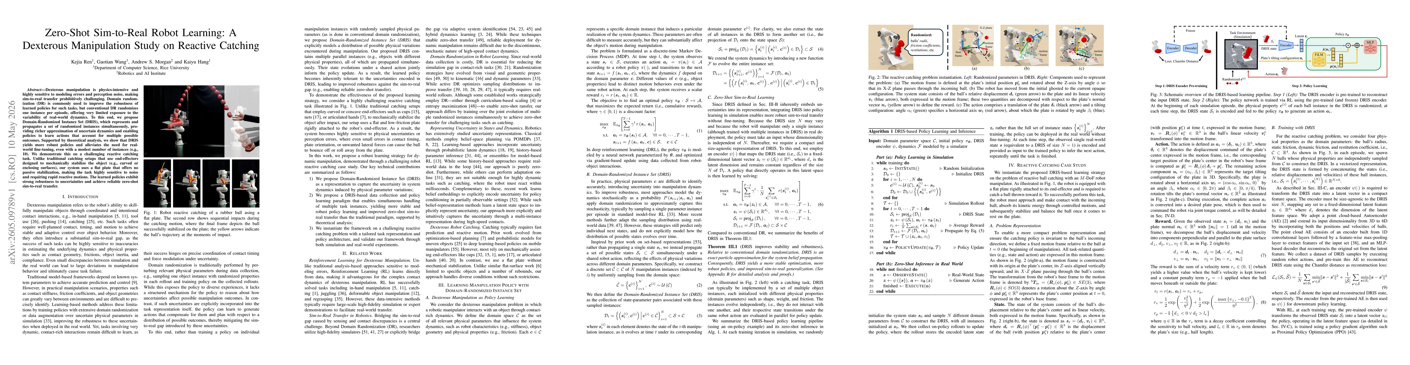 Thumbnail for Zero-Shot Sim-to-Real Robot Learning: A Dexterous Manipulation Study on Reactive Catching