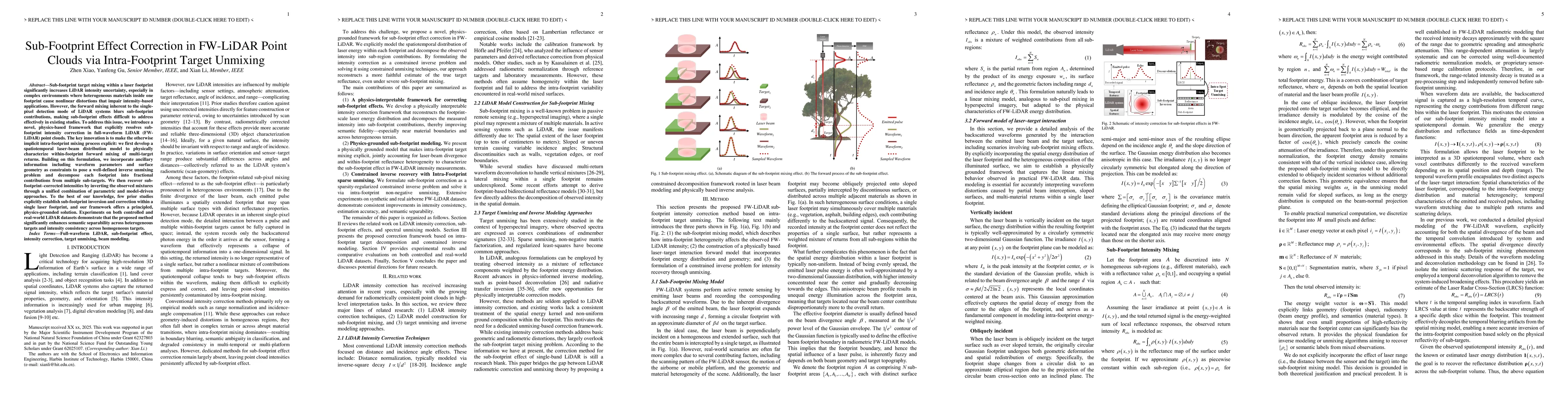 Thumbnail for Sub-Footprint Effect Correction in FW-LiDAR Point Clouds via Intra-Footprint Target Unmixing