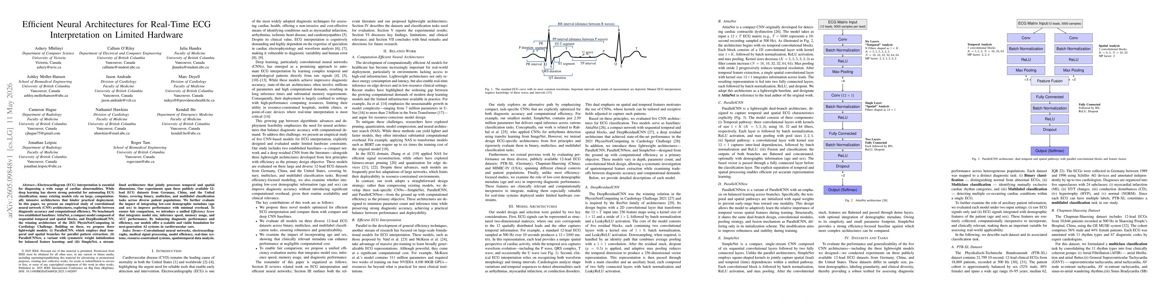 Thumbnail for Efficient Neural Architectures for Real-Time ECG Interpretation on Limited Hardware