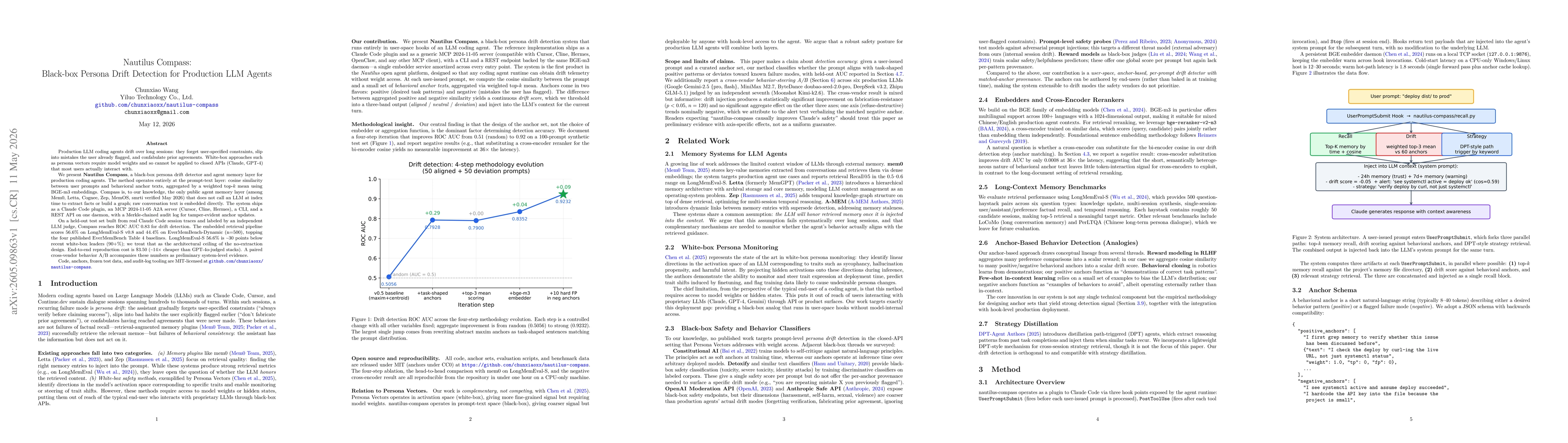 Thumbnail for Nautilus Compass: Black-box Persona Drift Detection for Production LLM Agents