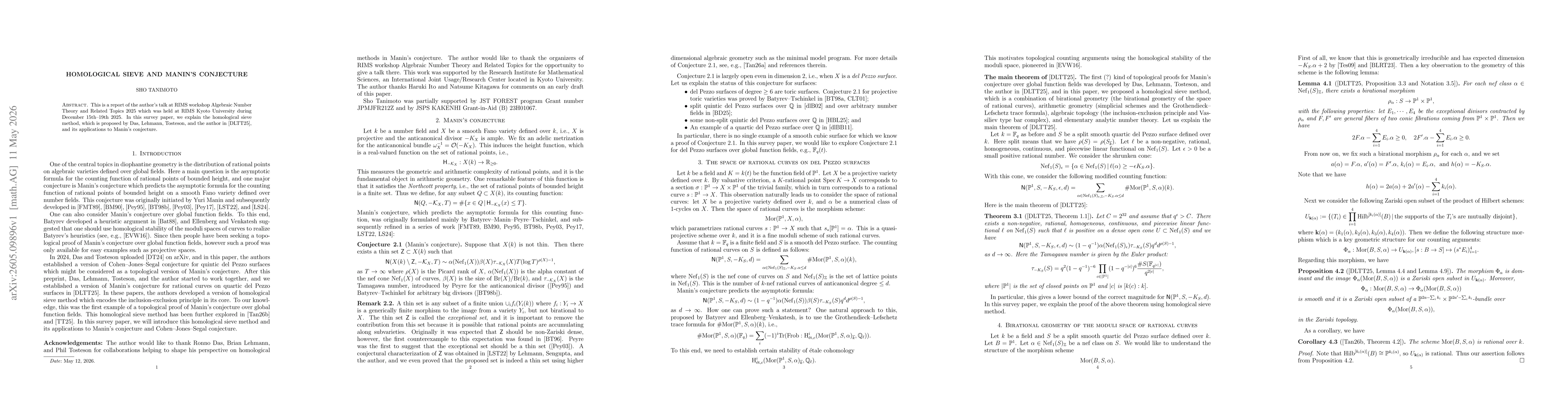 Thumbnail for Homological sieve and Manin's conjecture