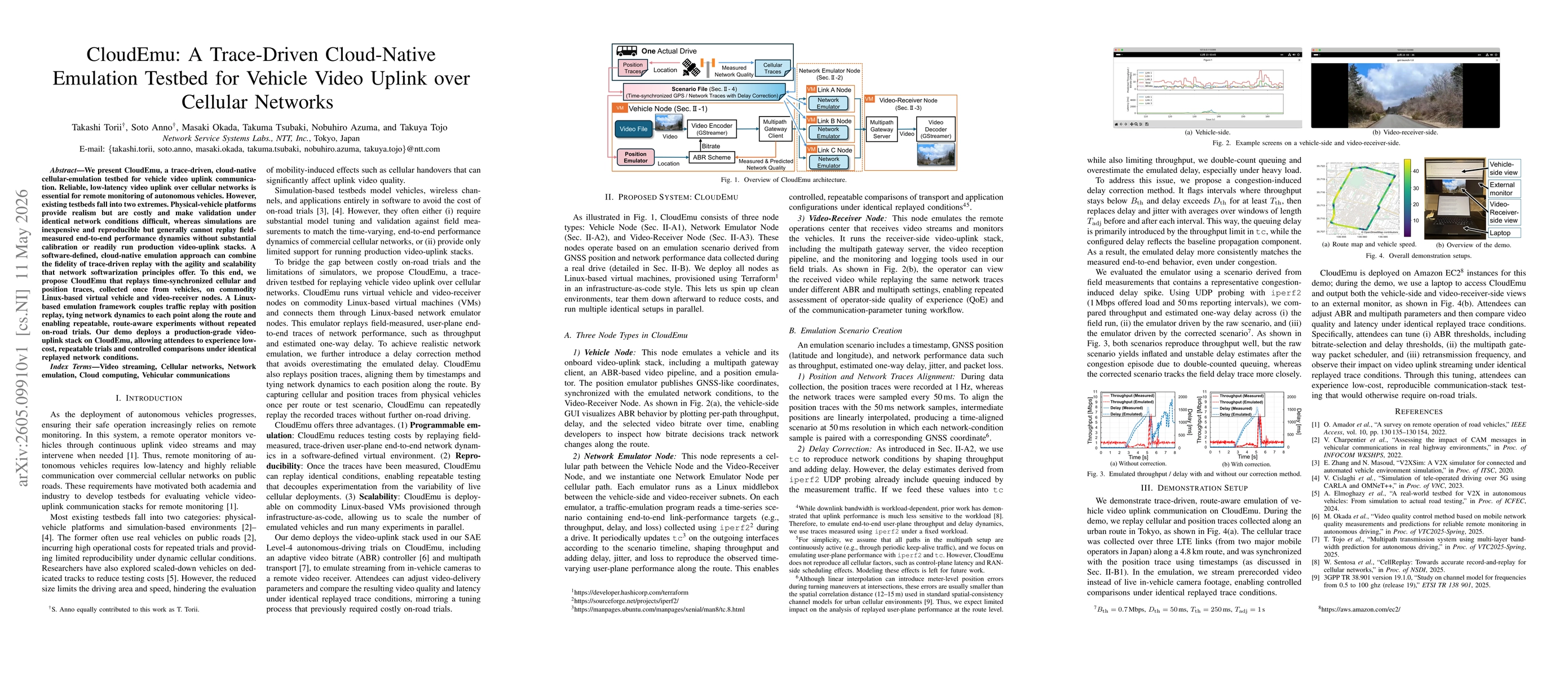 Thumbnail for CloudEmu: A Trace-Driven Cloud-Native Emulation Testbed for Vehicle Video Uplink over Cellular Networks