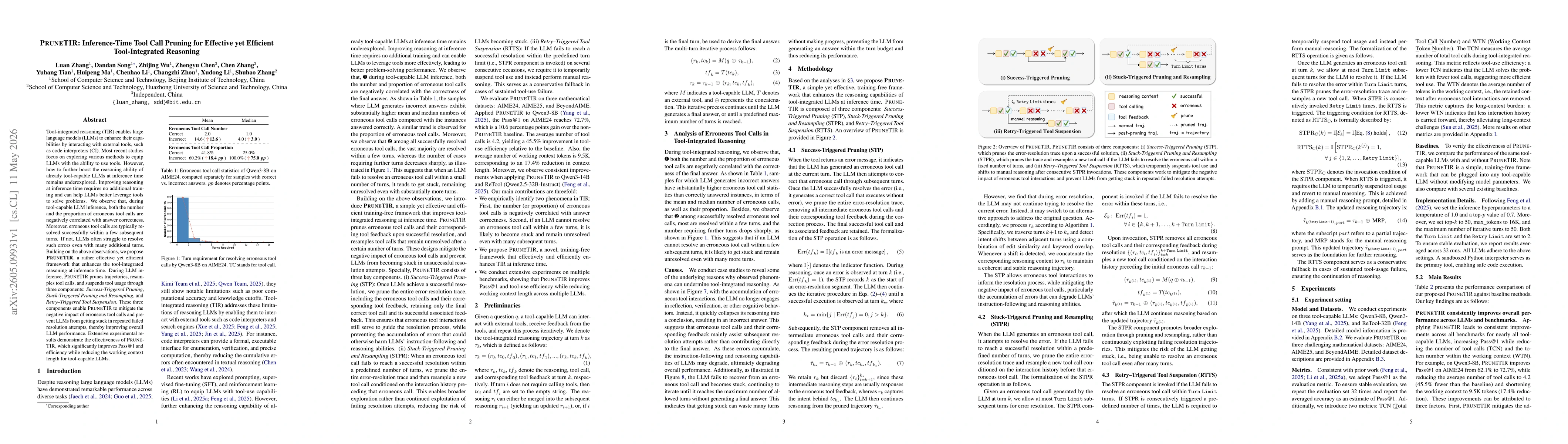 Thumbnail for PruneTIR: Inference-Time Tool Call Pruning for Effective yet Efficient Tool-Integrated Reasoning