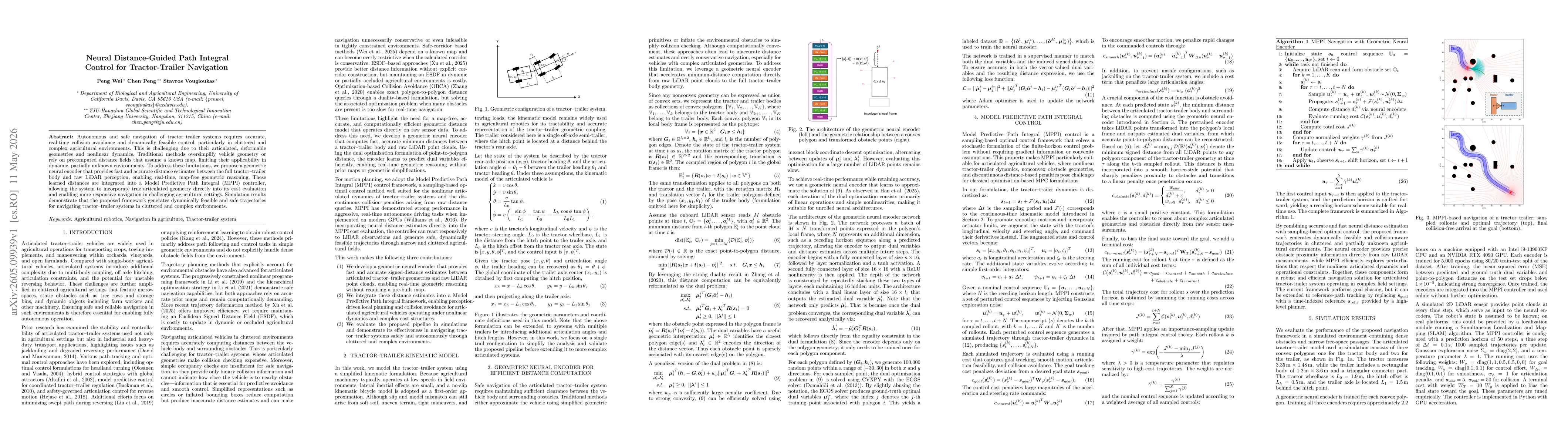 Thumbnail for Neural Distance-Guided Path Integral Control for Tractor-Trailer Navigation