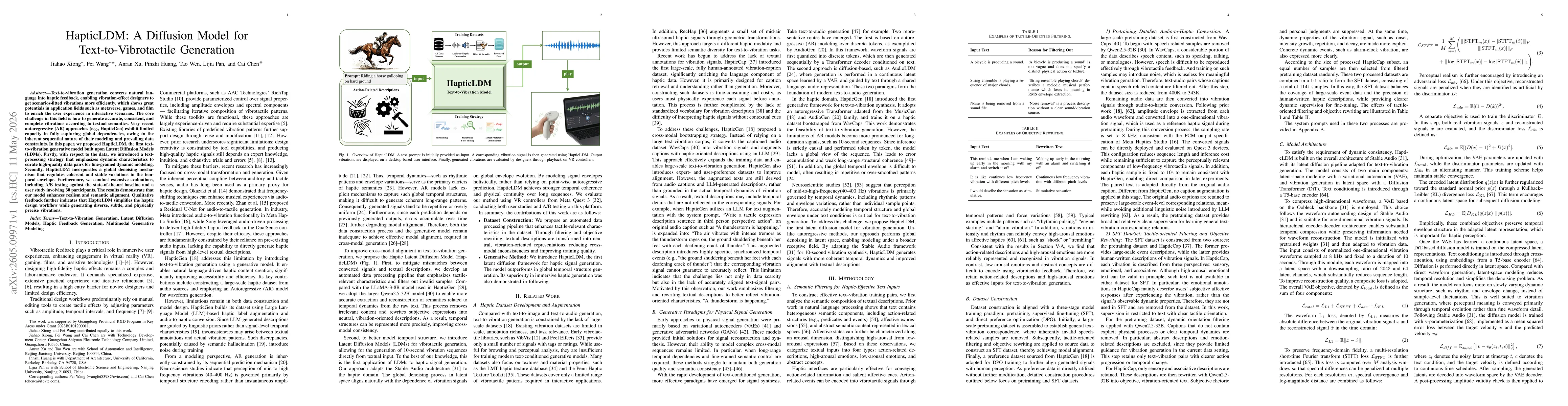 Thumbnail for HapticLDM: A Diffusion Model for Text-to-Vibrotactile Generation