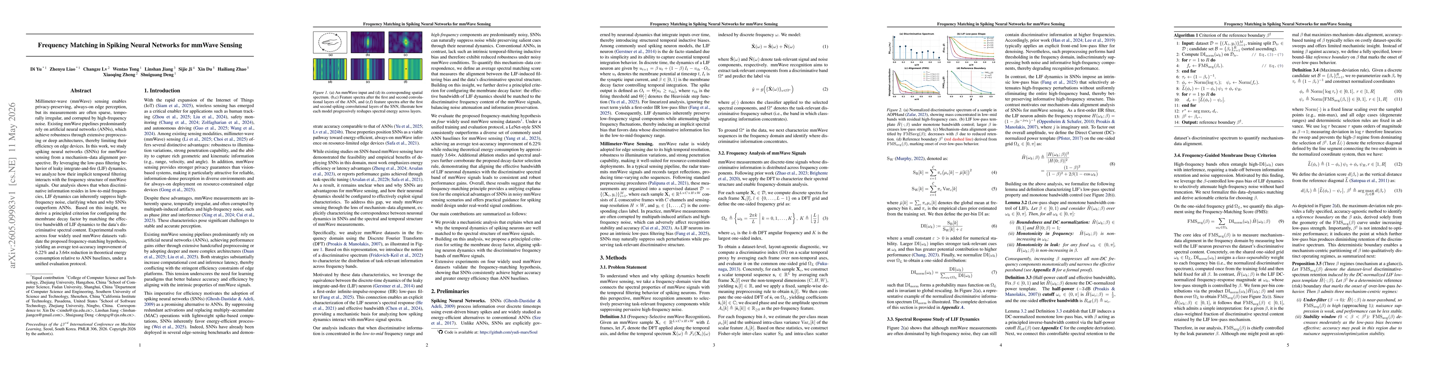 Thumbnail for Frequency Matching in Spiking Neural Networks for mmWave Sensing