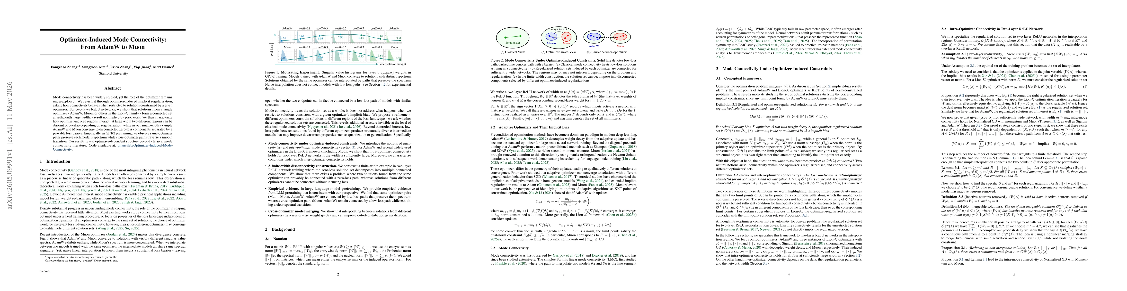 Thumbnail for Optimizer-Induced Mode Connectivity: From AdamW to Muon