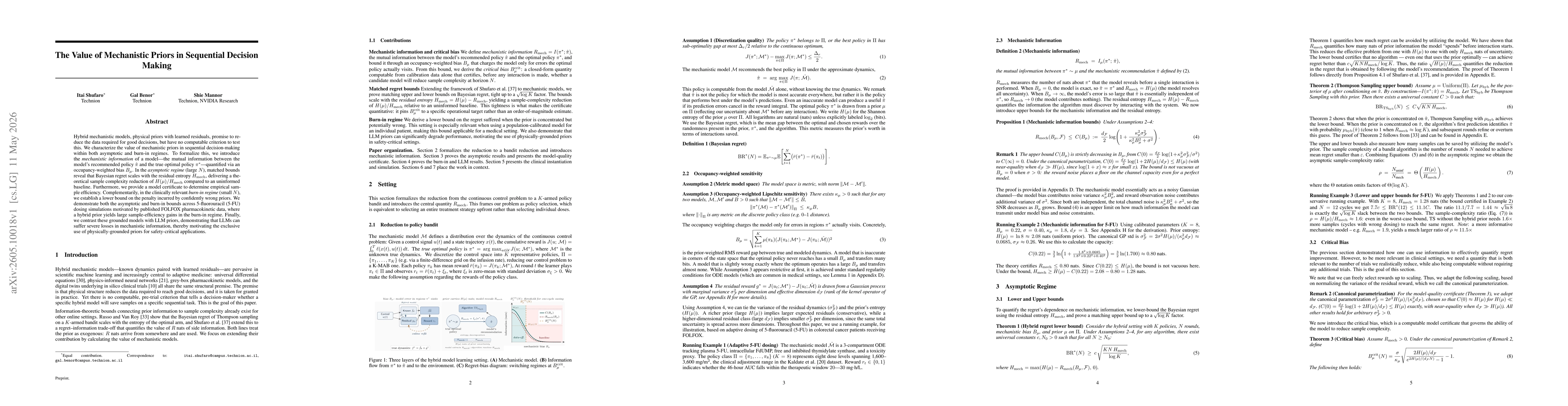 Thumbnail for The Value of Mechanistic Priors in Sequential Decision Making