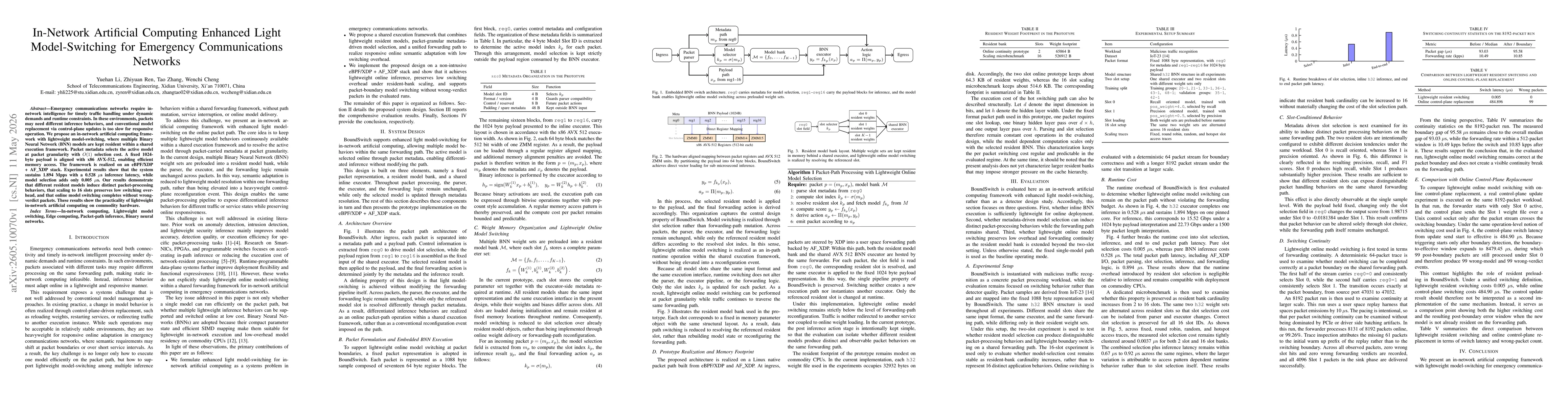 Thumbnail for In-Network Artificial Computing Enhanced Light Model-Switching for Emergency Communications Networks