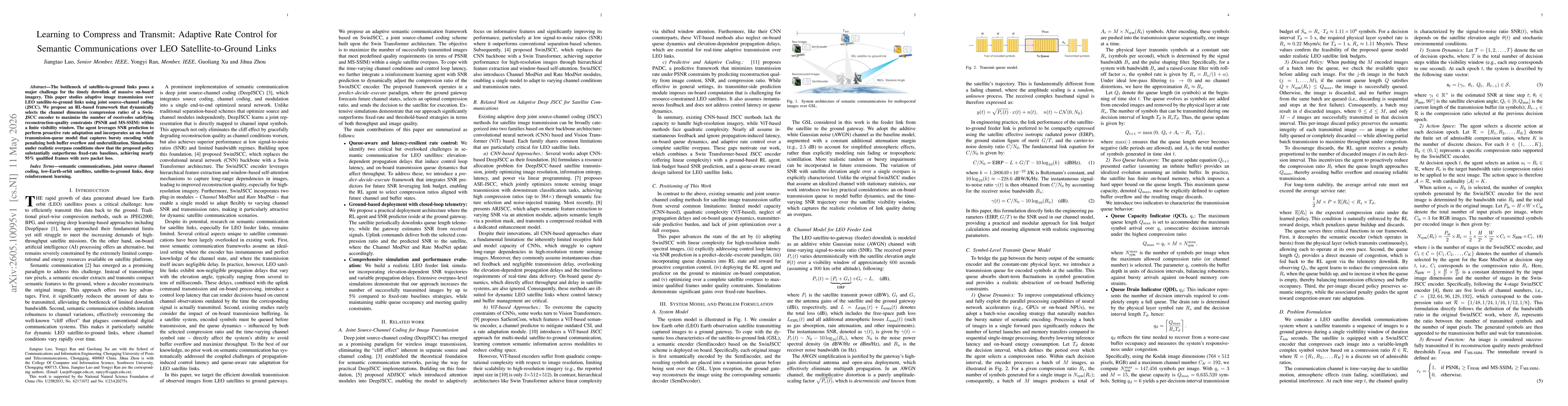 Thumbnail for Learning to Compress and Transmit: Adaptive Rate Control for Semantic Communications over LEO Satellite-to-Ground Links