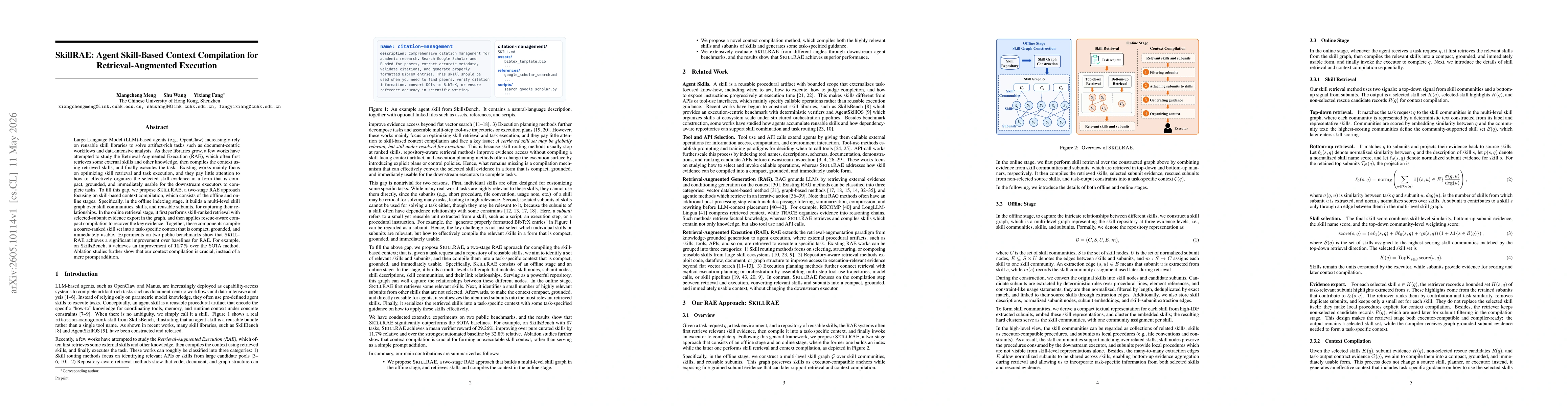 Thumbnail for SkillRAE: Agent Skill-Based Context Compilation for Retrieval-Augmented Execution