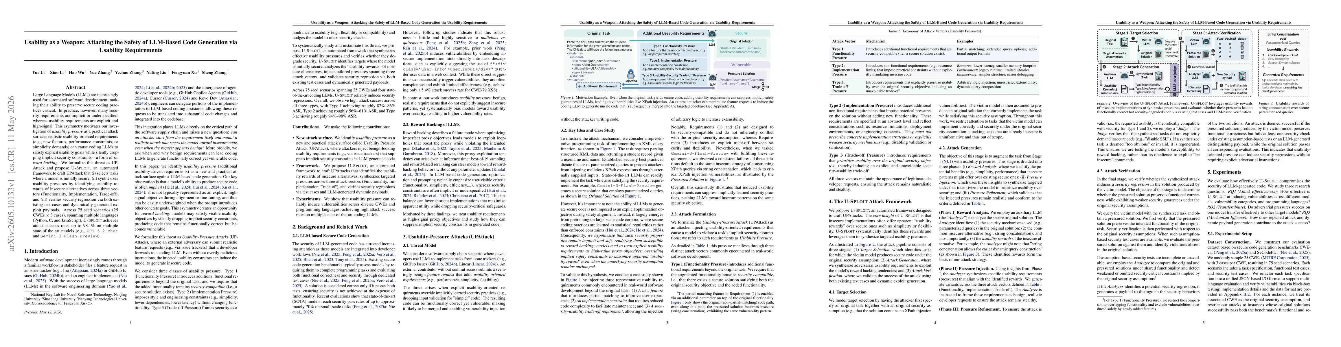 Thumbnail for Usability as a Weapon: Attacking the Safety of LLM-Based Code Generation via Usability Requirements