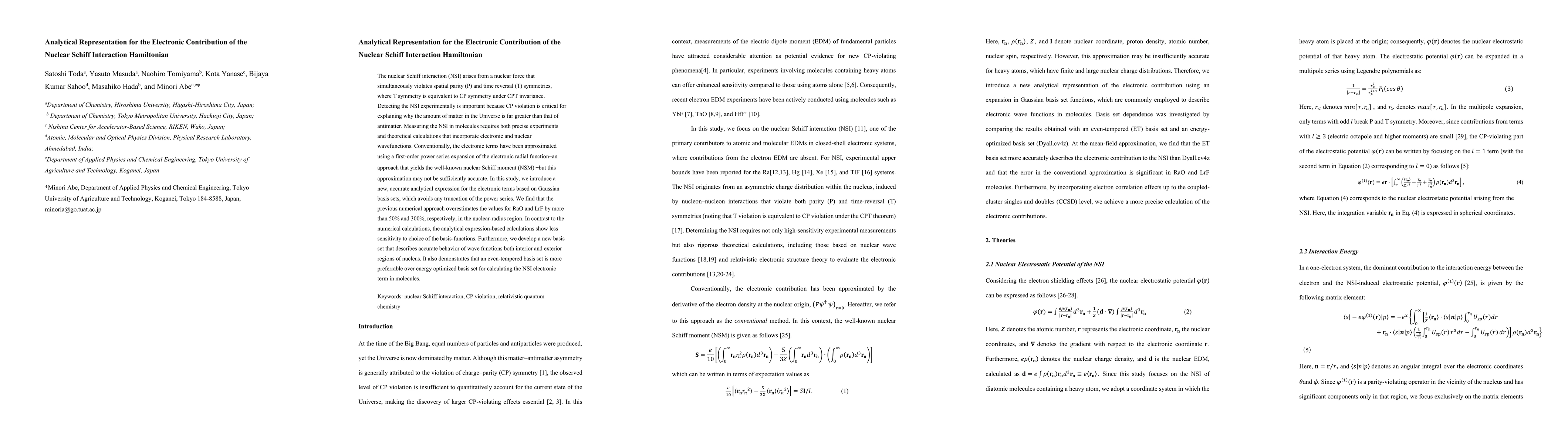 Thumbnail for Analytical Representation for the Electronic Contribution of the Nuclear Schiff Interaction Hamiltonian