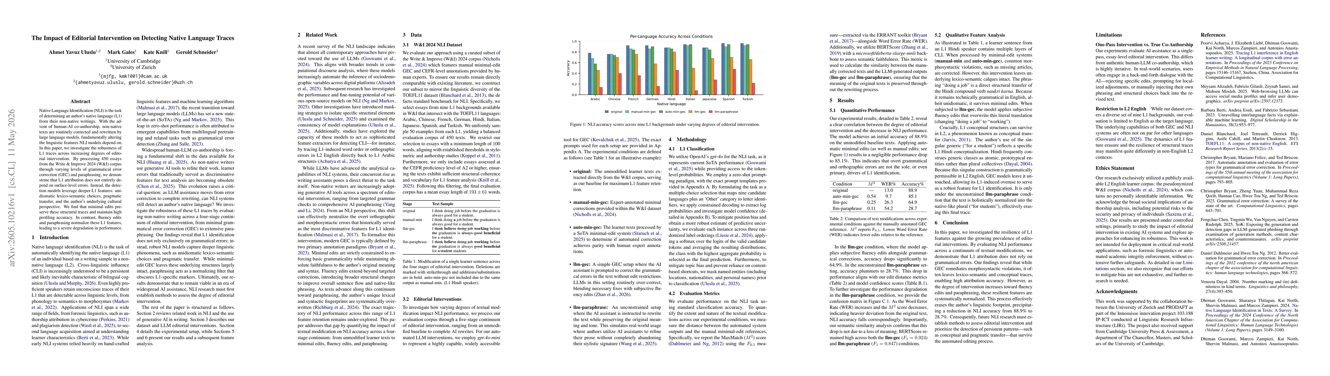 Thumbnail for The Impact of Editorial Intervention on Detecting Native Language Traces