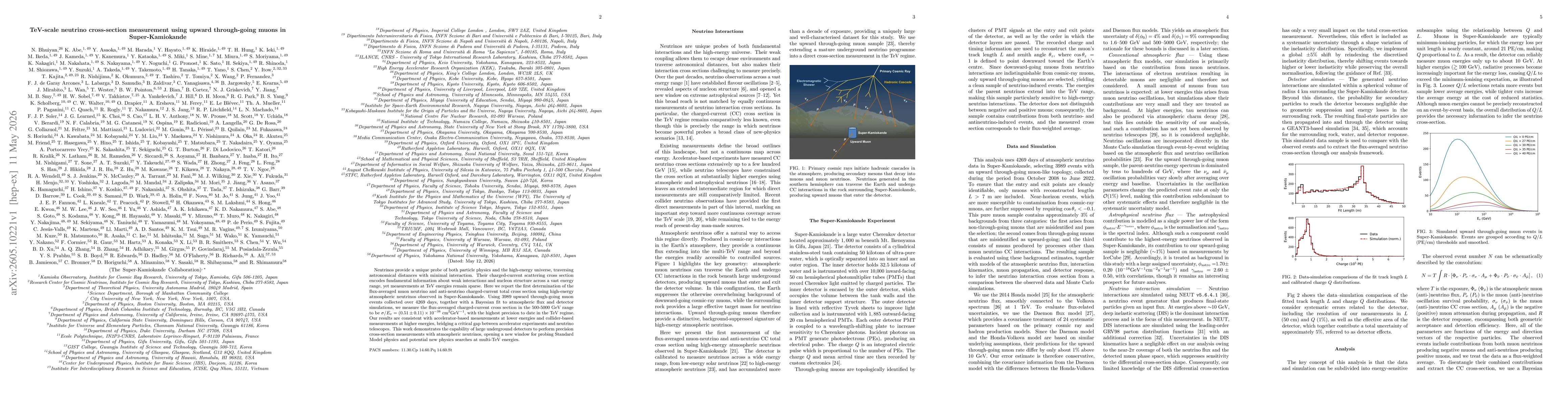 Thumbnail for TeV-scale neutrino cross-section measurement using upward through-going muons in Super-Kamiokande