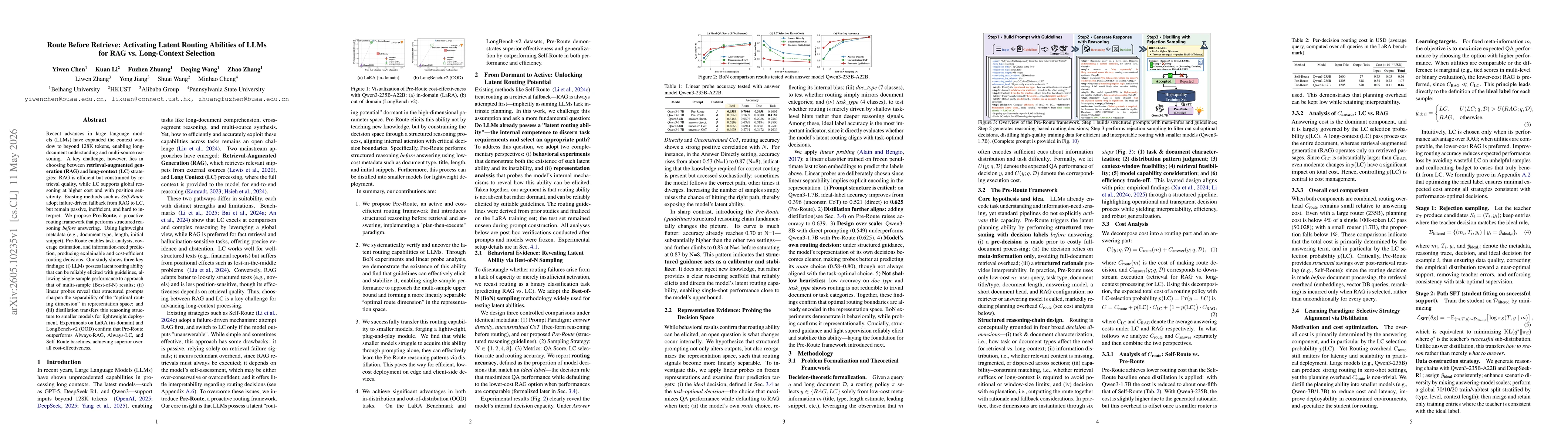 Thumbnail for Route Before Retrieve: Activating Latent Routing Abilities of LLMs for RAG vs. Long-Context Selection