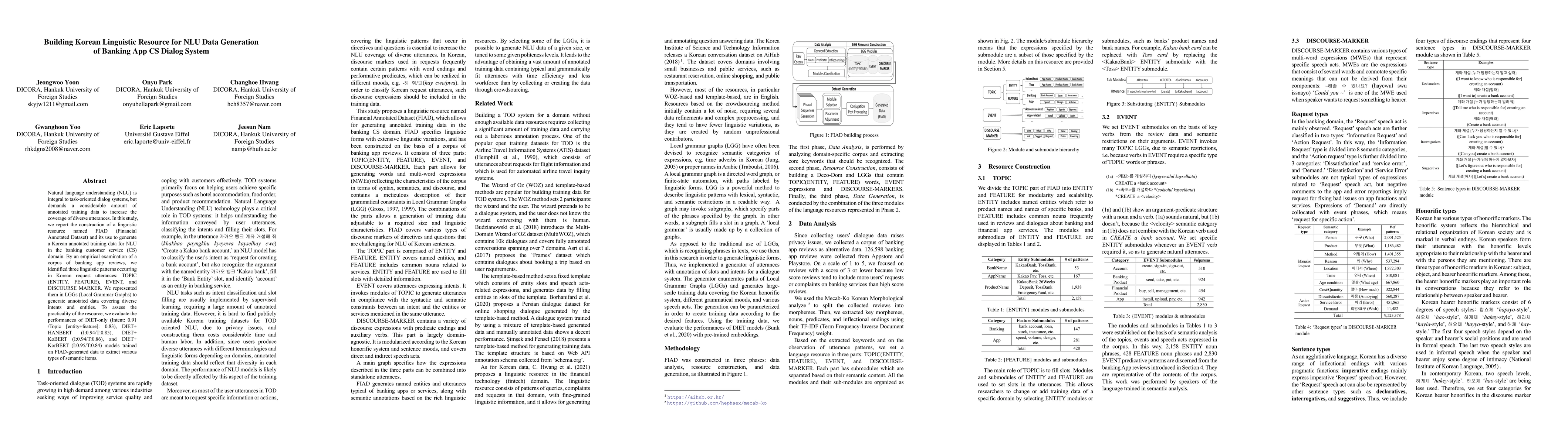 Thumbnail for Building Korean linguistic resource for NLU data generation of banking app CS dialog system