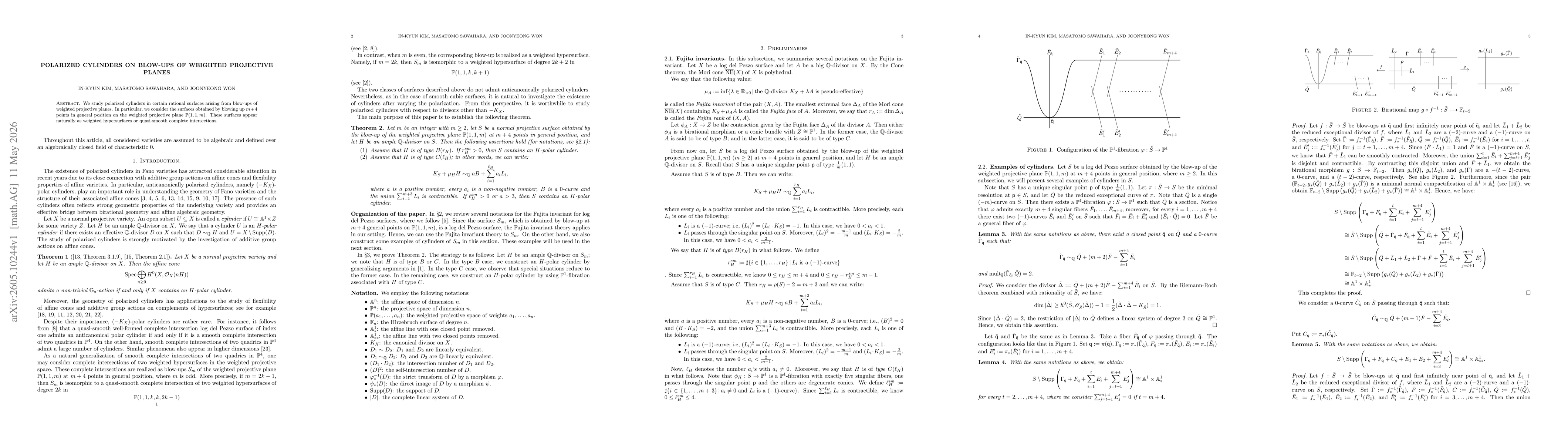 Thumbnail for Polarized cylinders on blow-ups of weighted projective planes