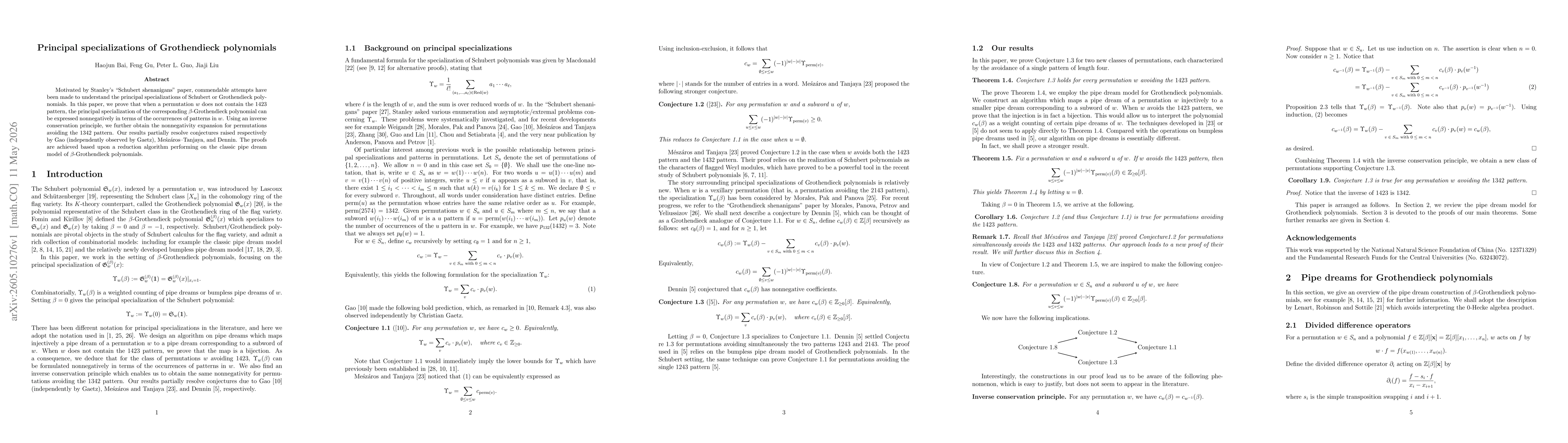 Thumbnail for Principal specializations of Grothendieck polynomials