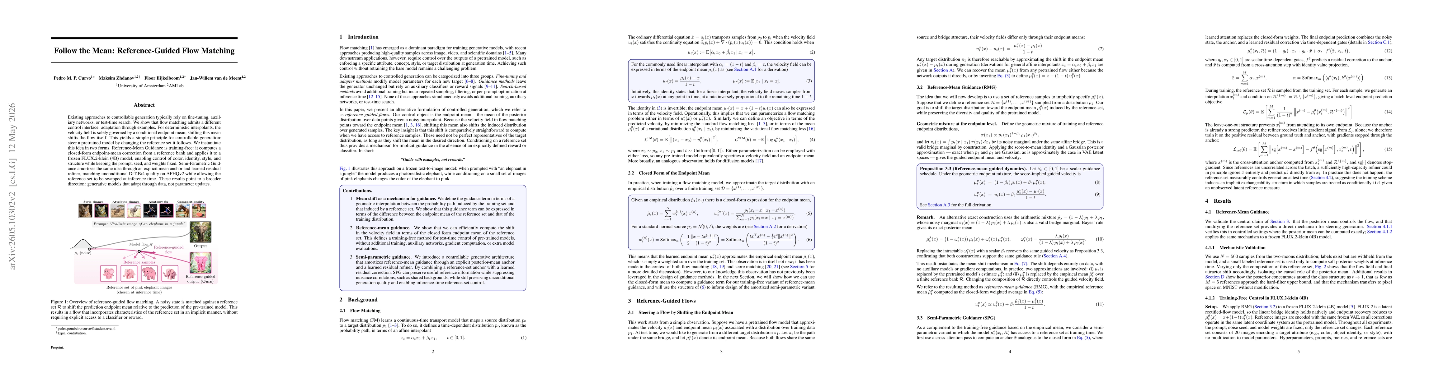 Thumbnail for Follow the Mean: Reference-Guided Flow Matching