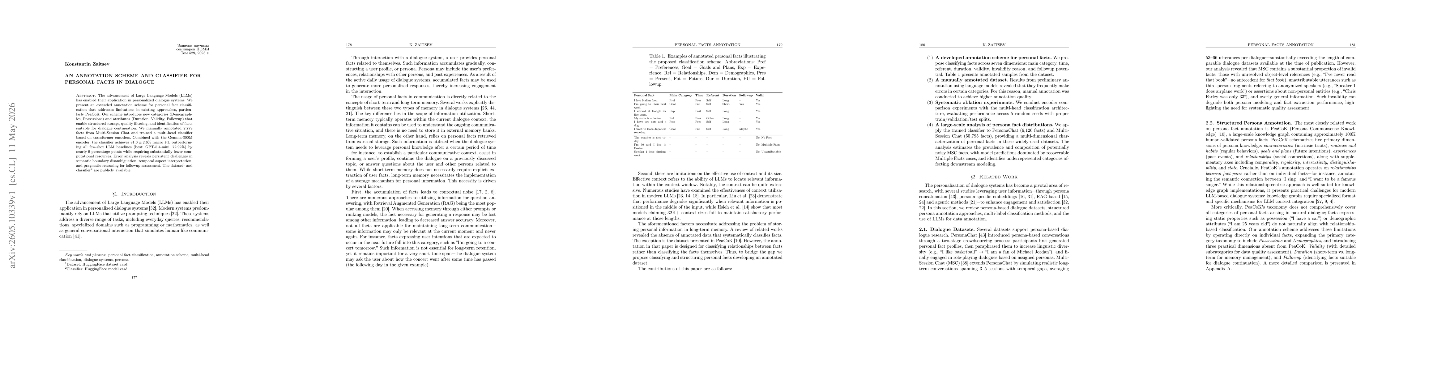 Thumbnail for An Annotation Scheme and Classifier for Personal Facts in Dialogue