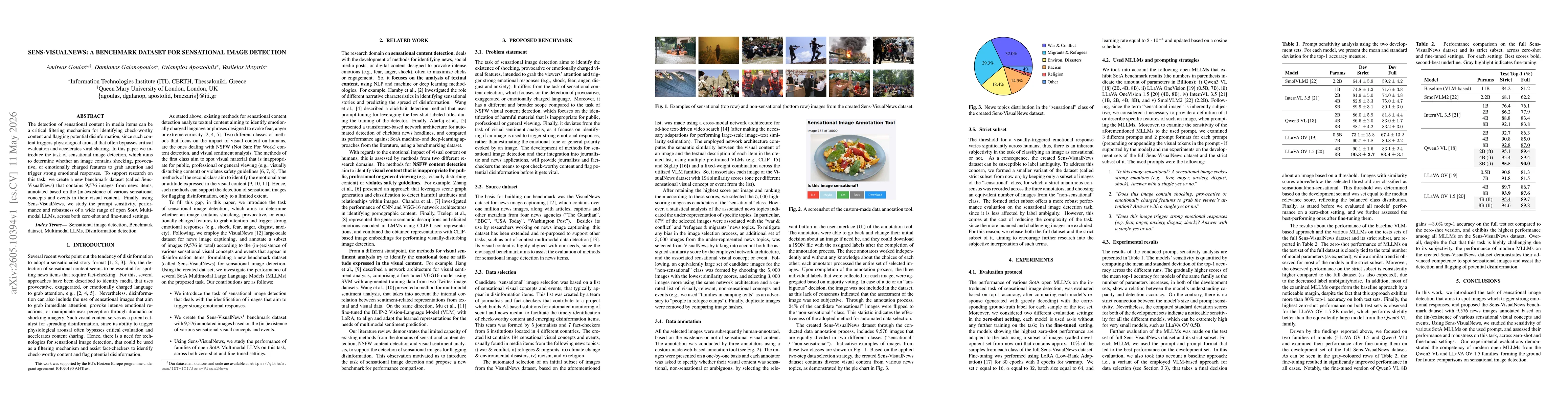 Thumbnail for Sens-VisualNews: A Benchmark Dataset for Sensational Image Detection