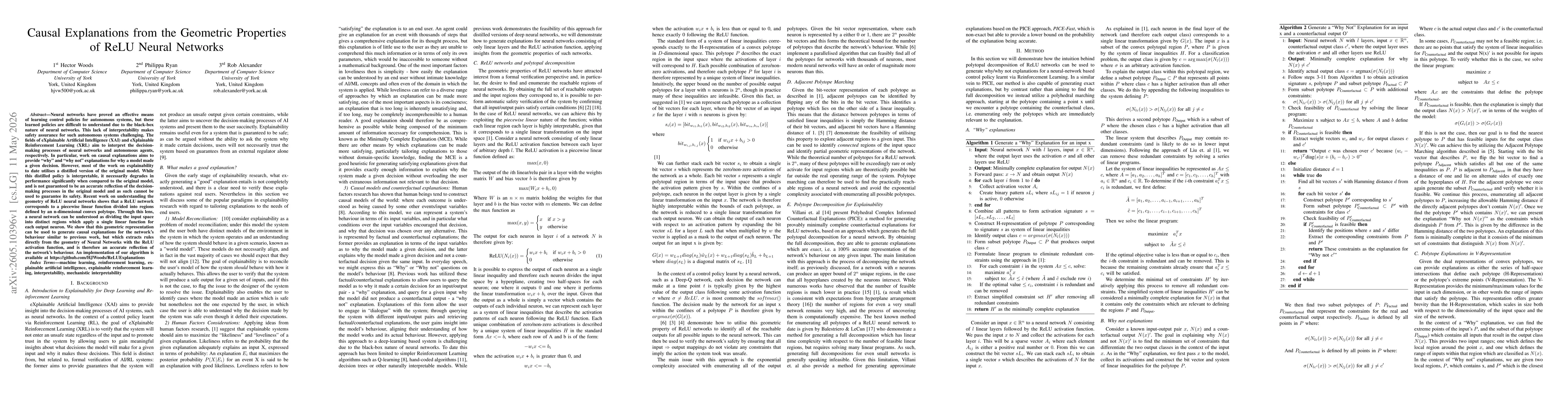 Thumbnail for Causal Explanations from the Geometric Properties of ReLU Neural Networks