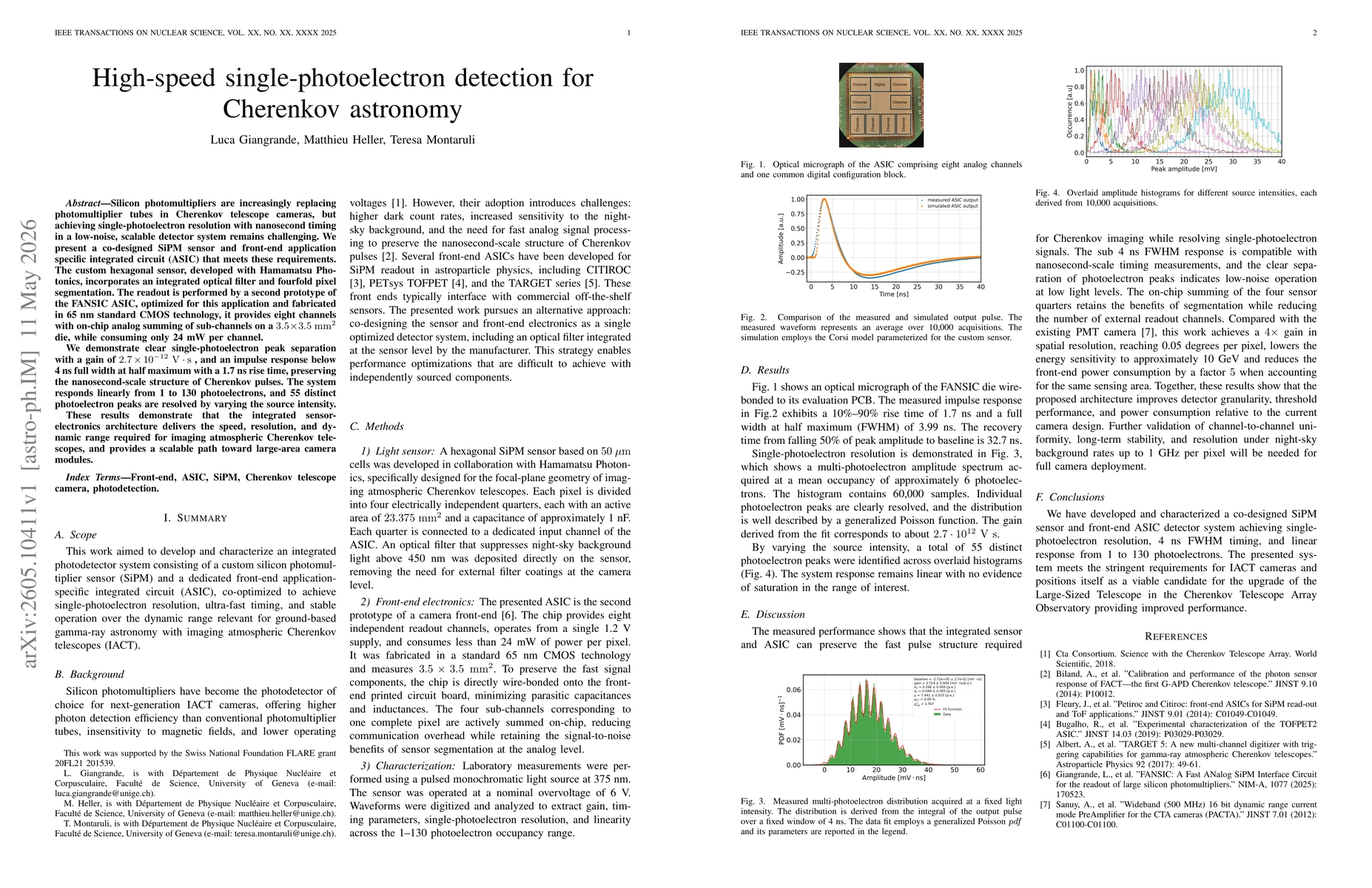 Thumbnail for High-speed single-photoelectron detection for Cherenkov astronomy