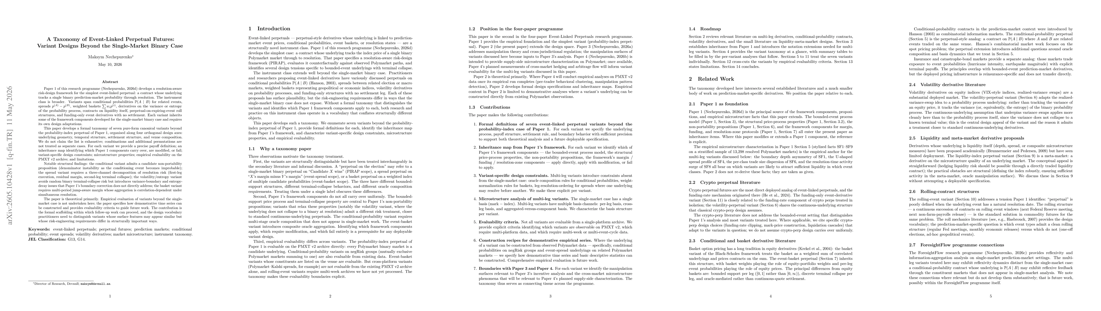 Thumbnail for A Taxonomy of Event-Linked Perpetual Futures: Variant Designs Beyond the Single-Market Binary Case