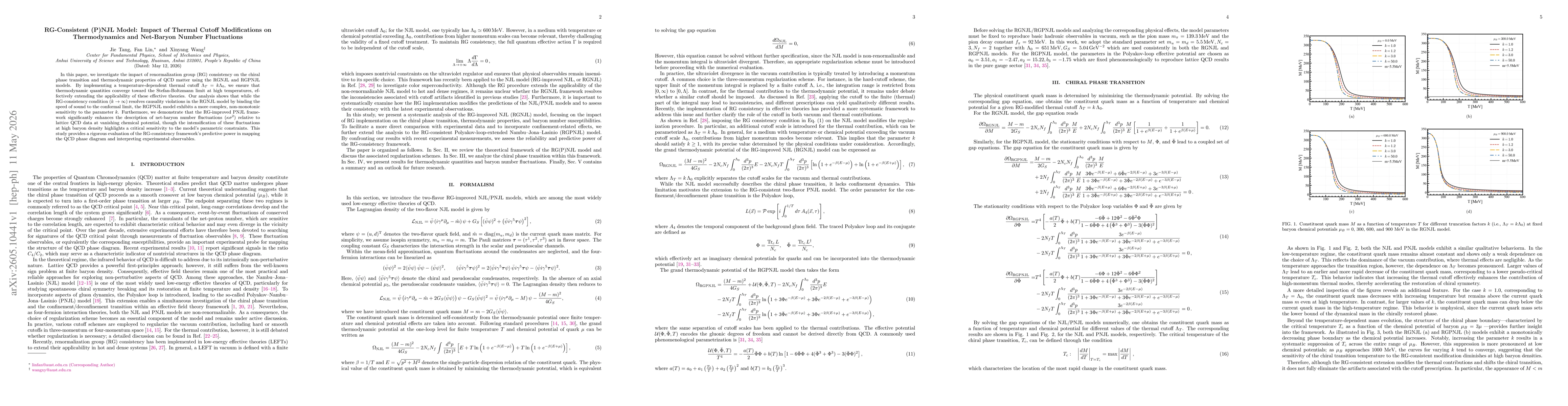 Thumbnail for RG-Consistent (P)NJL Model: Impact of Thermal Cutoff Modifications on Thermodynamics and Net-Baryon Number Fluctuations