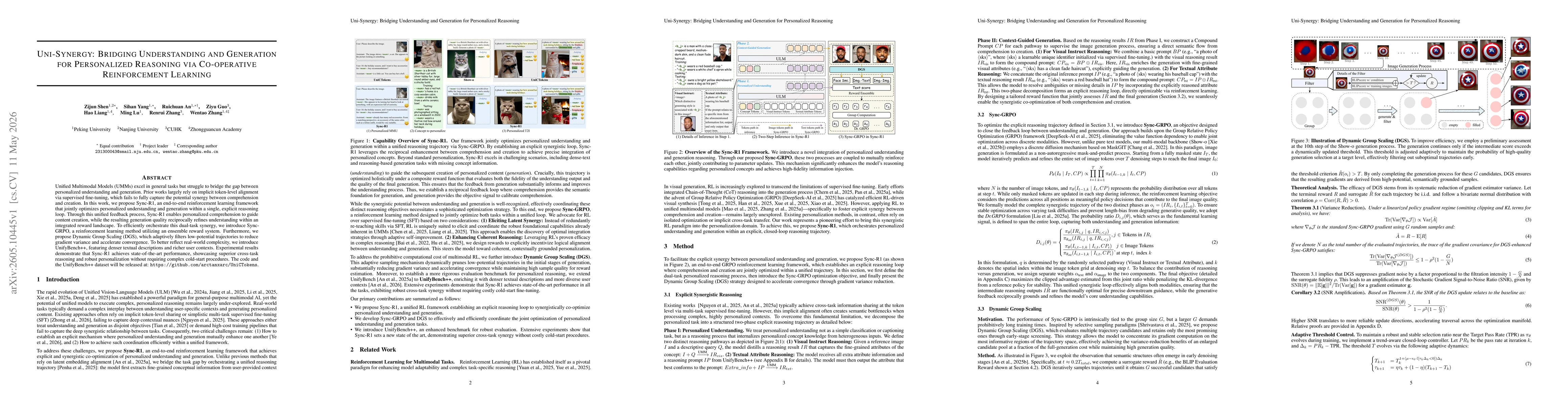 Thumbnail for Uni-Synergy: Bridging Understanding and Generation for Personalized Reasoning via Co-operative Reinforcement Learning