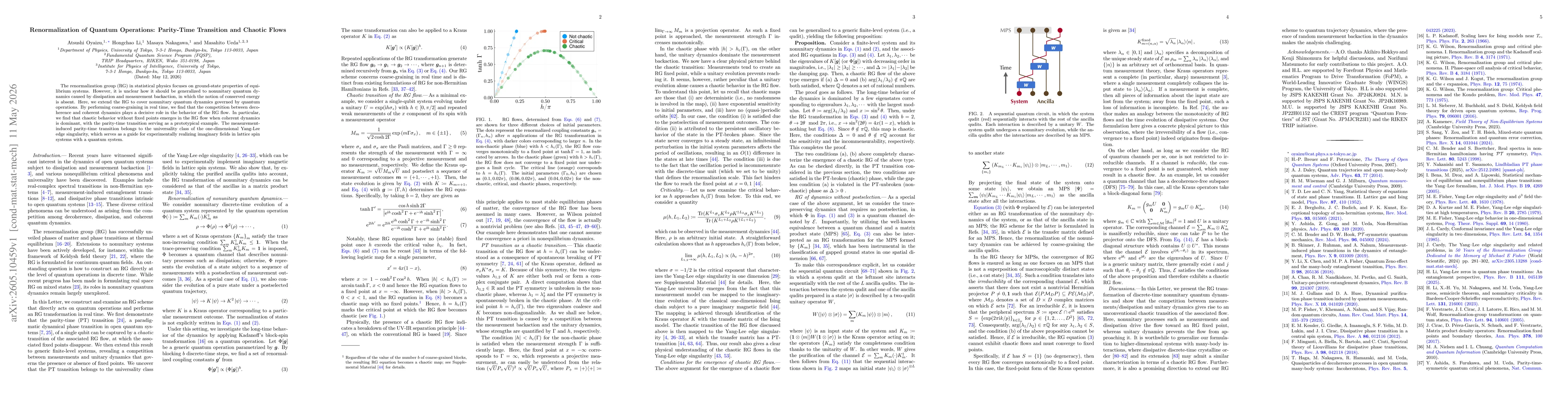 Thumbnail for Renormalization of Quantum Operations: Parity-Time Transition and Chaotic Flows