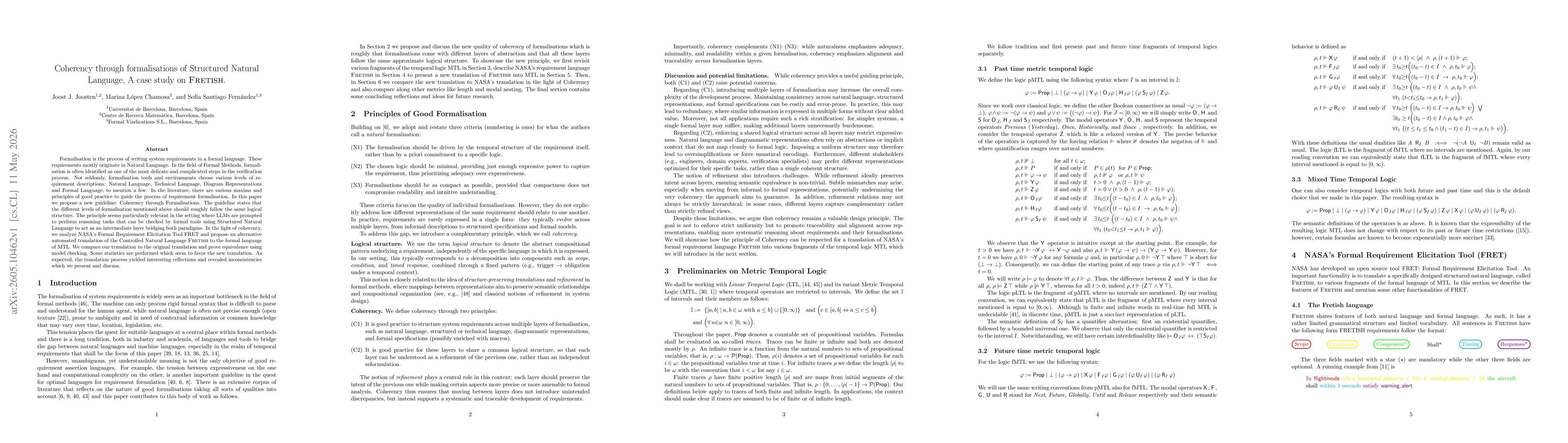 Thumbnail for Coherency through formalisations of Structured Natural Language, A case study on FRETish