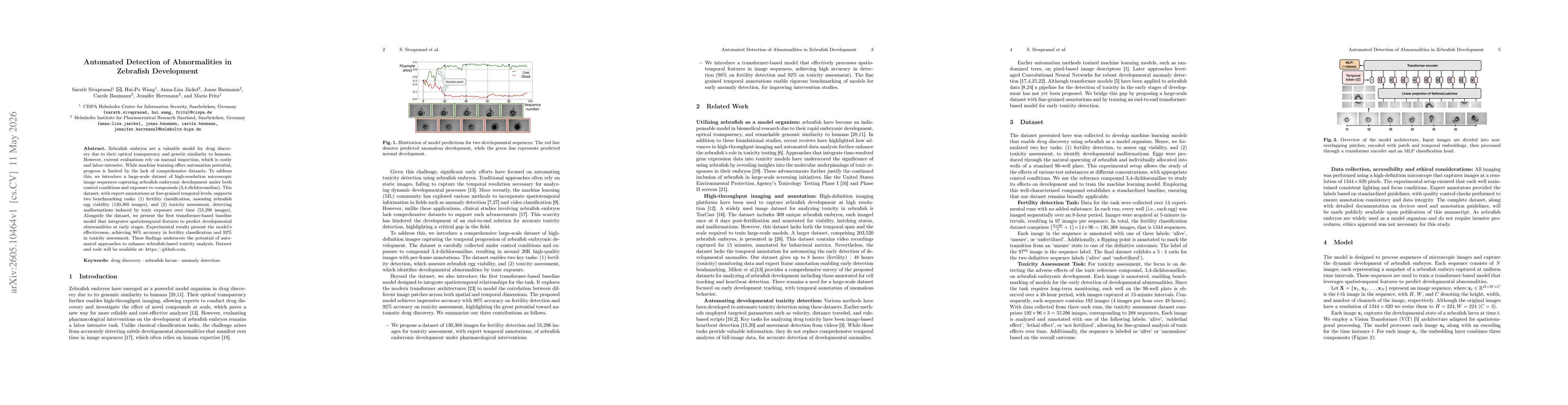 Thumbnail for Automated Detection of Abnormalities in Zebrafish Development