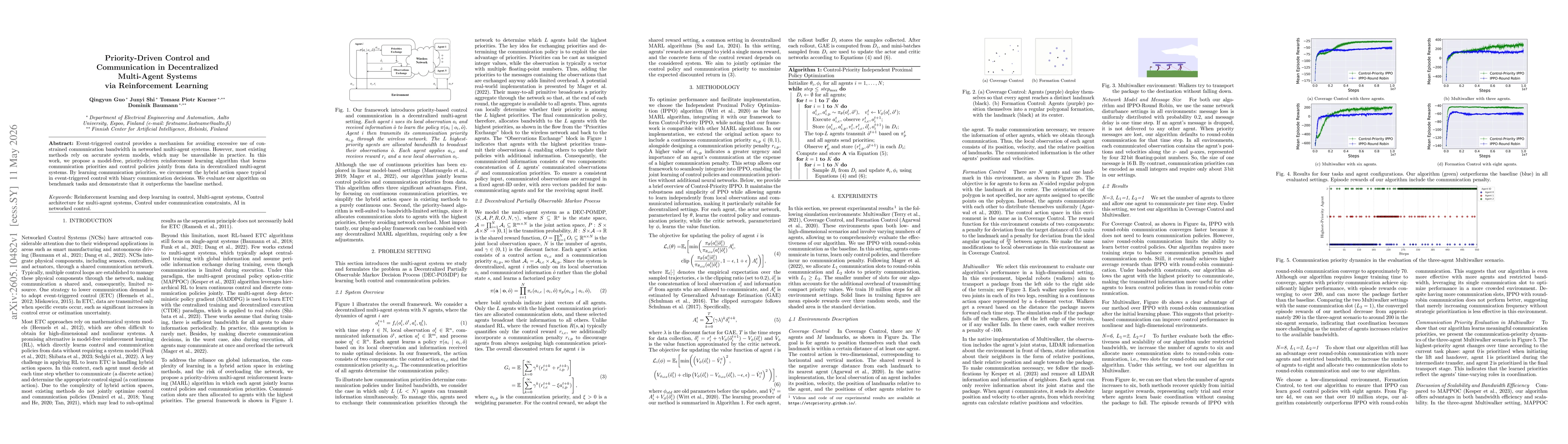 Thumbnail for Priority-Driven Control and Communication in Decentralized Multi-Agent Systems via Reinforcement Learning