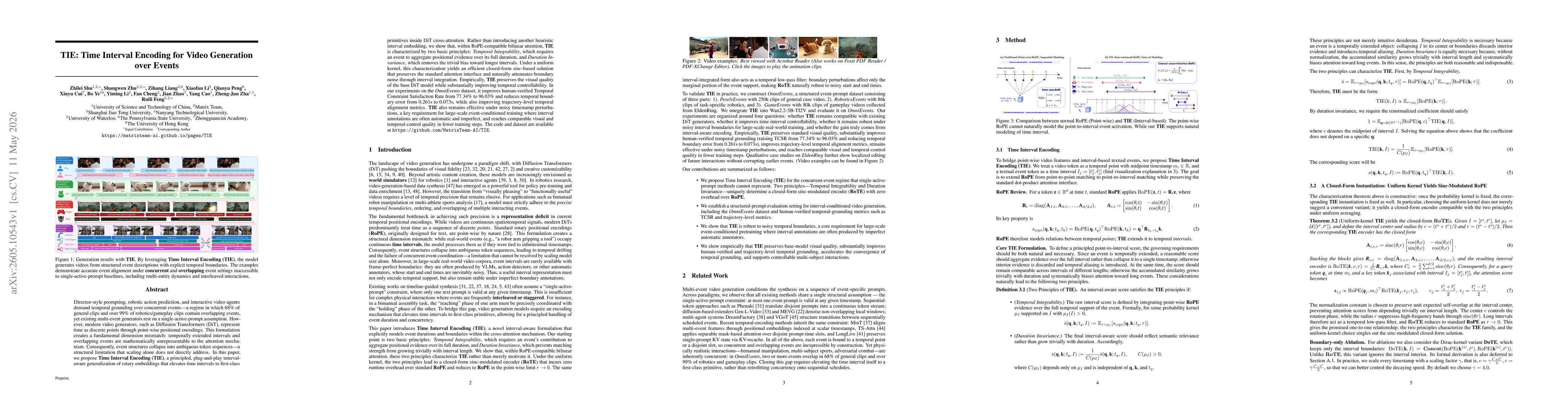 Thumbnail for TIE: Time Interval Encoding for Video Generation over Events
