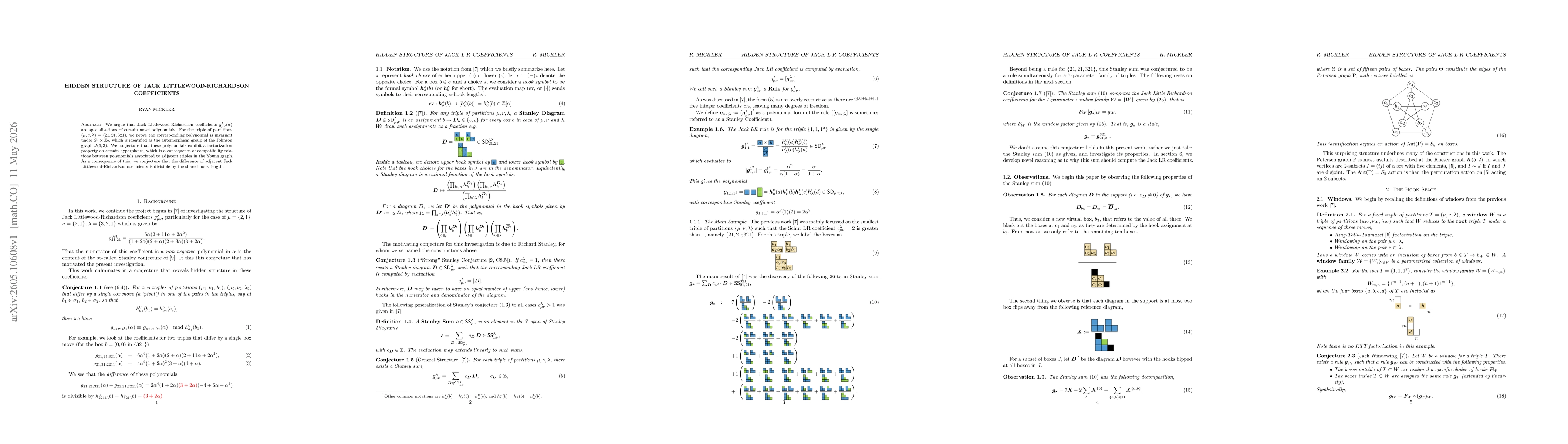 Thumbnail for Hidden Structure of Jack Littlewood-Richardson Coefficients