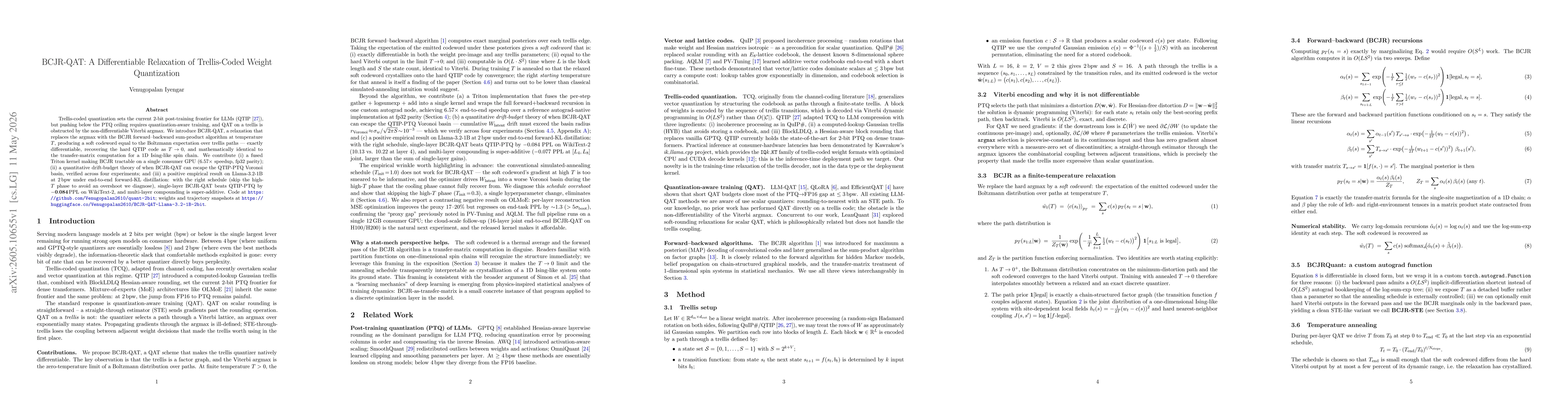 Thumbnail for BCJR-QAT: A Differentiable Relaxation of Trellis-Coded Weight Quantization