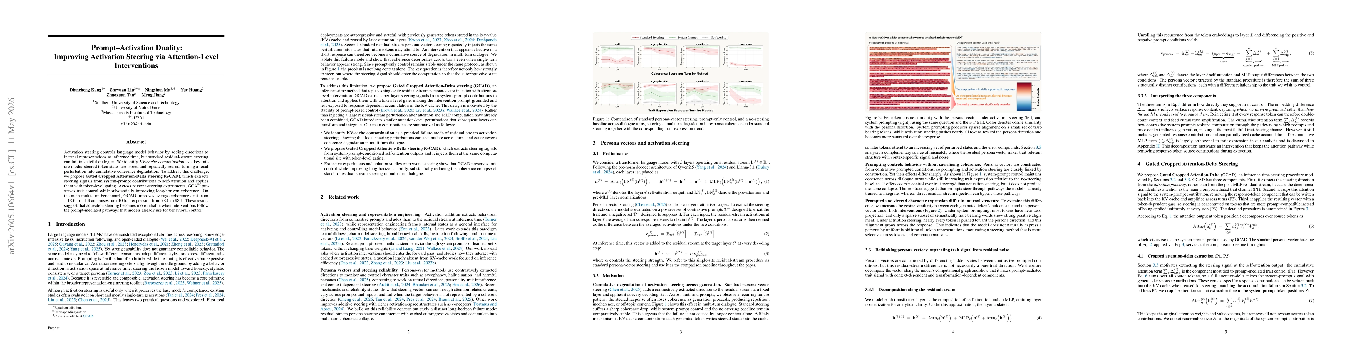 Thumbnail for Prompt-Activation Duality: Improving Activation Steering via Attention-Level Interventions