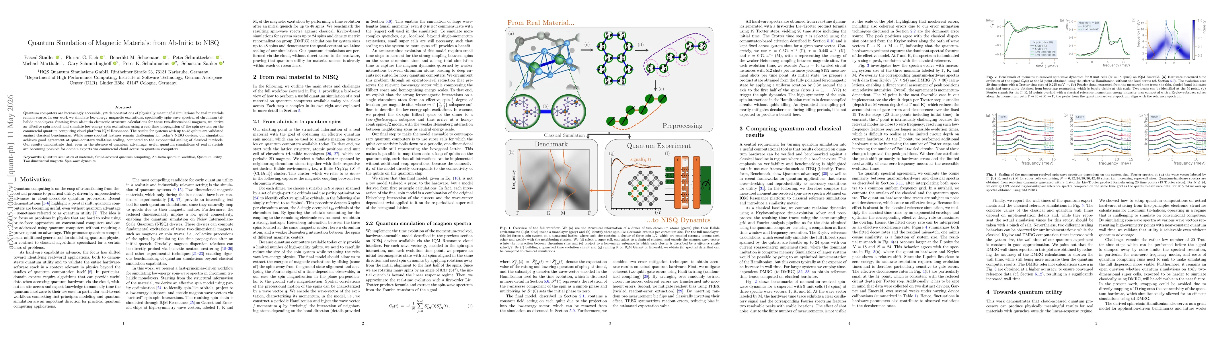 Thumbnail for Quantum Simulation of Magnetic Materials: from Ab-Initio to NISQ