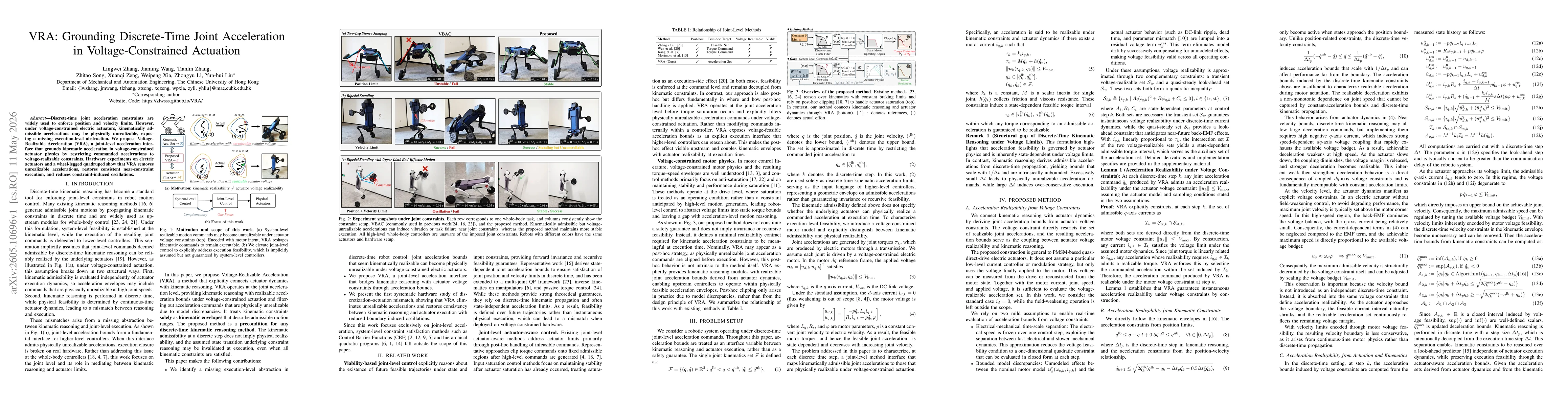 Thumbnail for VRA: Grounding Discrete-Time Joint Acceleration in Voltage-Constrained Actuation