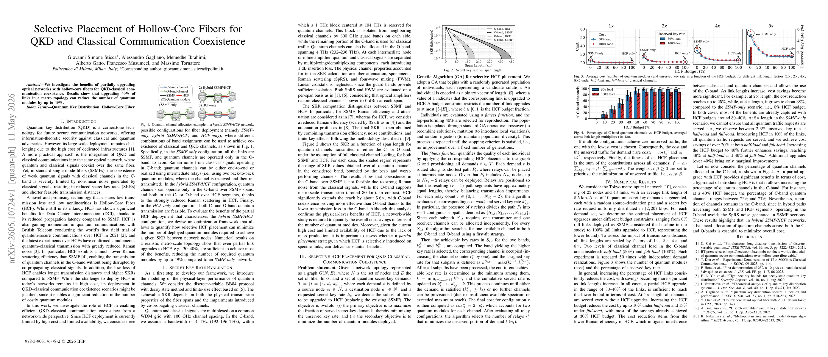Thumbnail for Selective Placement of Hollow-Core Fibers for QKD and Classical Communication Coexistence