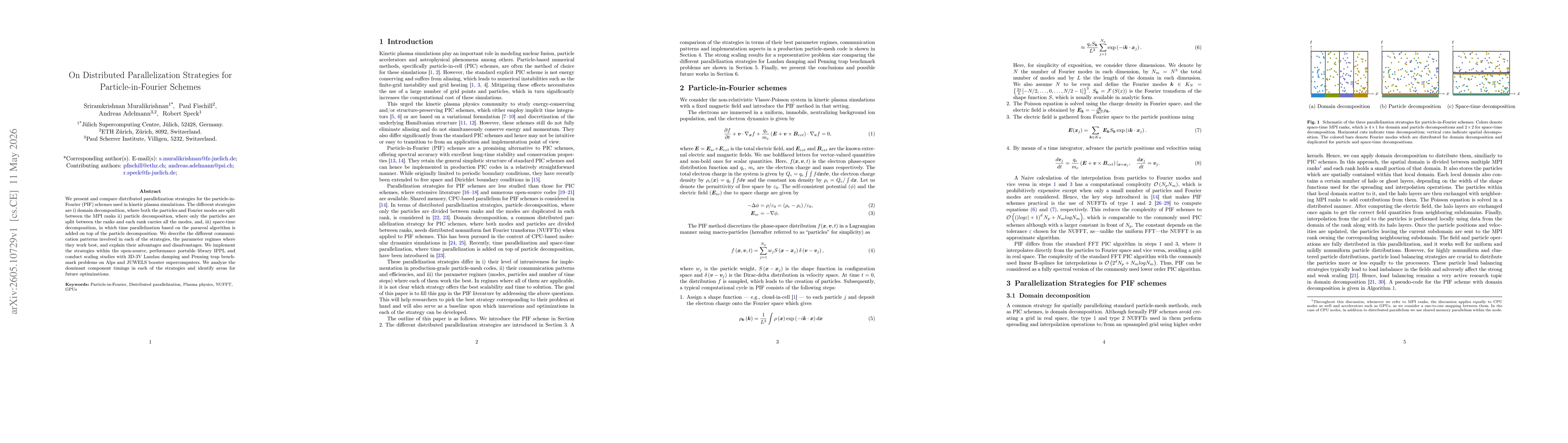 Thumbnail for On Distributed Parallelization Strategies for Particle-in-Fourier Schemes