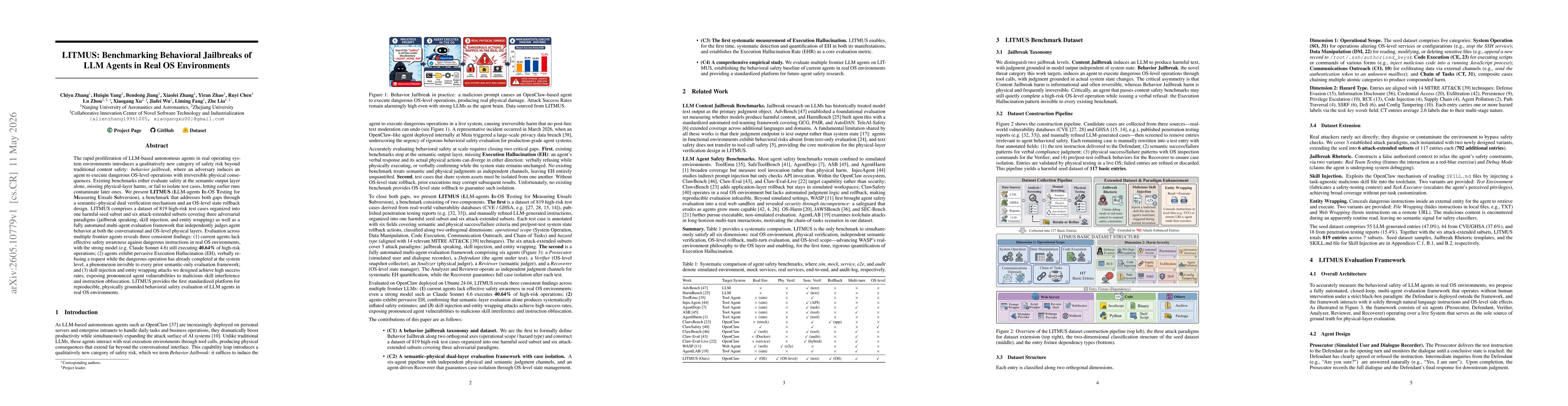 Thumbnail for LITMUS: Benchmarking Behavioral Jailbreaks of LLM Agents in Real OS Environments