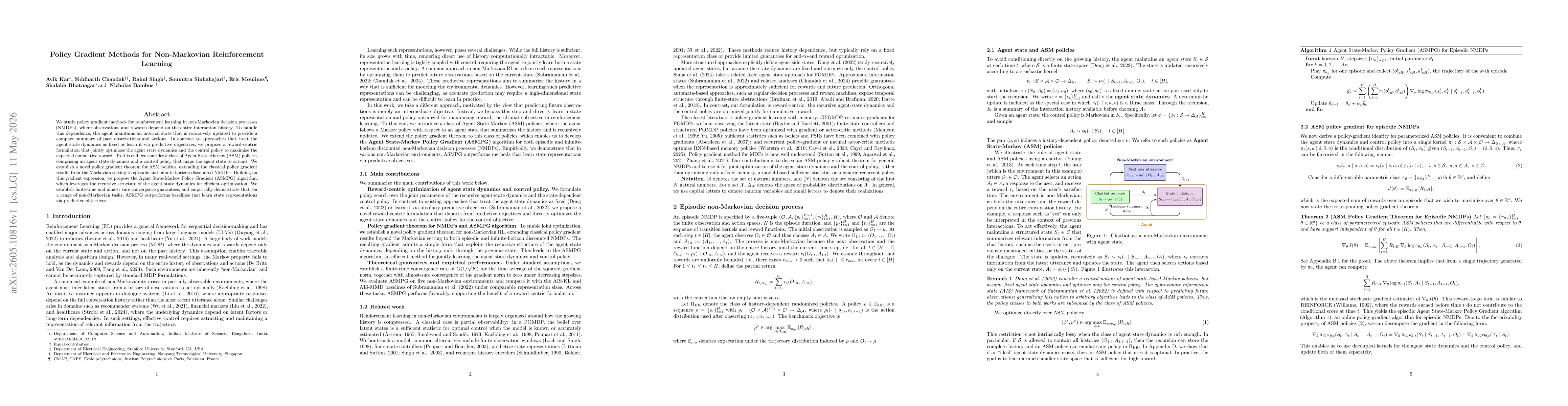 Thumbnail for Policy Gradient Methods for Non-Markovian Reinforcement Learning